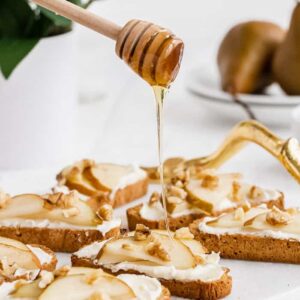 Apple Nuts & Honey Crostini