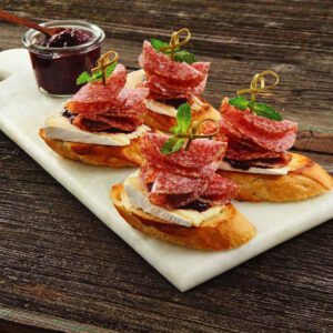 Salami & Brie Crostini