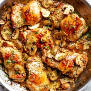 Roasted mushroom chicken